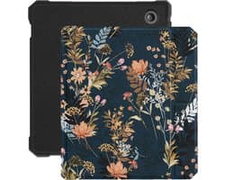 Lunso - Geschikt voor Kobo Libra 2 (7 inch) - Vegan saffiano leren sleepcover hoes - Urban Park