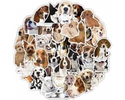 Winkrs | Honden Stickers | Dieren, huisdier | 50 stickers voor laptop, auto, muur, locker etc.