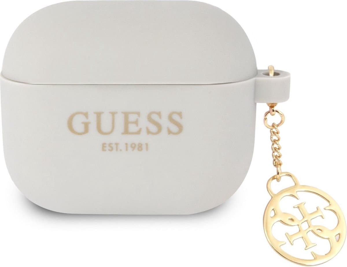 Guess Charms Silicone Case voor Apple Airpods 3 - Grijs — afbeelding 1