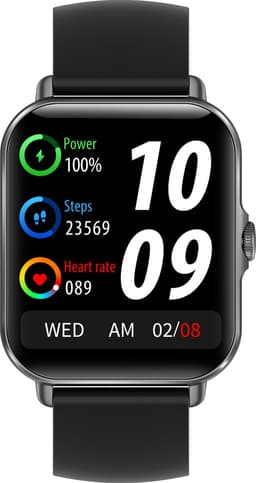 Belesy® LIBRE - Smartwatch Heren – Smartwatch Dames - Horloge – Stappenteller – Calorieën - Hartslag – Sporten - Je eigen foto als wijzerplaat - Kleurenscherm - Full Touch - Silicone – Zwart - Moederdag — thumbnail 5