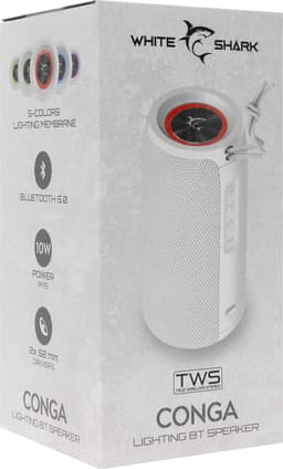 White Shark - GBT-808 CONGA-W - Bluetooth speaker - wit — thumbnail 5