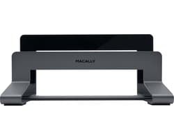 Macally VCSTAND Verticale laptop standaard voor MacBook Air, MacBook Pro en elke laptop met een dikte tussen 1,6 en 3 cm - In breedte verstelbaar - Spacegray (Donker grijs)