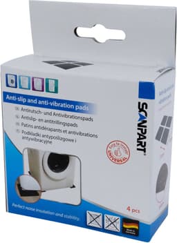 Scanpart trillingsdempers wasmachine vierkant - Geschikt voor AEG Bosch Miele Samsung Siemens - Zwart - Universeel - Set van 4 stuks — thumbnail 9