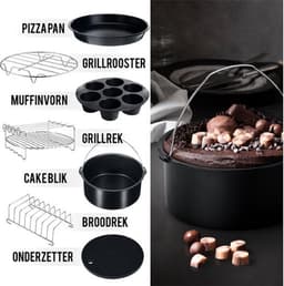 Ktichen & Home Heteluchtfriteuse Accesoires Set - Geschikt voor Airfryer XL en XXL - ⌀ 20 cm — thumbnail 2