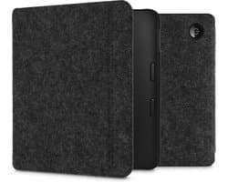 kwmobile hoes geschikt voor Tolino Vision 6 - e-reader beschermhoes van vilt - zwart