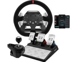 PXN - V10 - Professioneel Racestuur - Force Feedback - Race Stuur - Met Pedalen en Shifter - 270/900°- Geschikt voor - PS4 - Xbox One - PC - Xbox Series X|S - PS3
