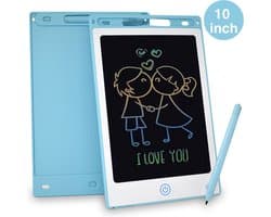 Tekenbord kinderen Kiraal - Tekentablet - LCD Tekentablet kinderen - Grafische tablet kinderen - Kindertablet Blauw - 10 inch