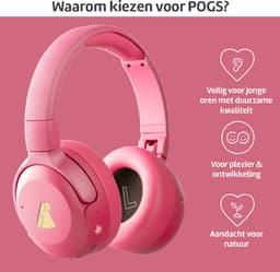 POGS - The Turtle - Draadloze over-ear koptelefoon met Noise Cancelling - Bluetooth - Veilige volumebegrenzing - Duurzaam - Gratis app voor extra functies - rRoze — thumbnail 10