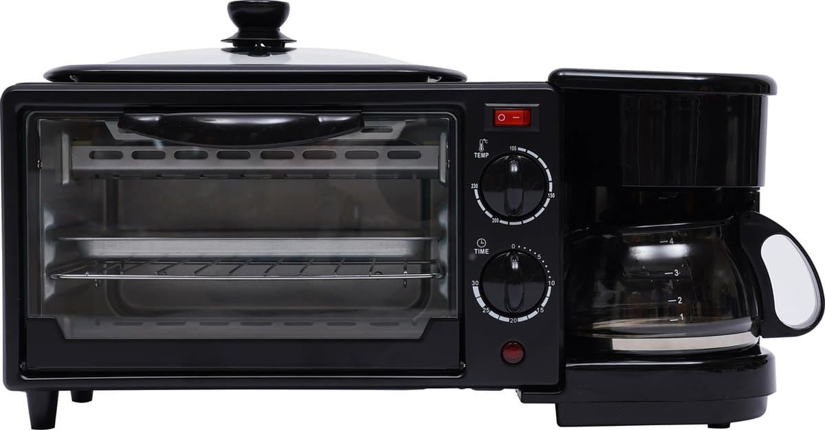 Het 3-in-1 Ontbijtstation - Koffiezetten - Brood Roosteren - Eieren Bakken - Oven - Camping kookstel - Studenten woning - Keukenmachine — afbeelding 1