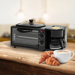 Het 3-in-1 Ontbijtstation - Koffiezetten - Brood Roosteren - Eieren Bakken - Oven - Camping kookstel - Studenten woning - Keukenmachine — thumbnail 3