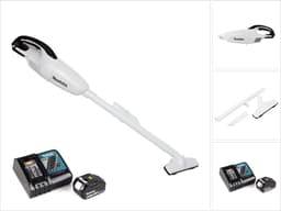 Makita DCL 180 RM1 W accu stofzuiger 18 V wit + 1x accu 4.0 Ah + lader — thumbnail 1