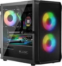 Logic Portos Argb Mini Toren Geval Zwart — thumbnail 4
