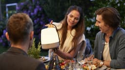 Kooduu Lite-up PLAY Mini - Bluetooth speaker met SOUND BY JBL - Dimbare LED-Lamp - Deens design - in kleur Petroleum — thumbnail 2