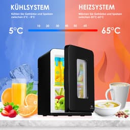 KESSER® K-MKS-2076 - Mini-koelkast - 15 Liter - AC DC 220-240V en 12V - Verwarmingsfunctie - Zwart — thumbnail 11