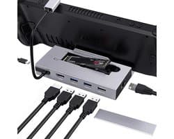 NÖRDIC DOCK-190 Steam Deck Docking station - 1xHDMI 2.0 4K60Hz, 1xM.2 SSD, 1xUSB-C PD 100W, 2xUSB-A 3.1, 1xUSB-A 2.0, 1xRJ45