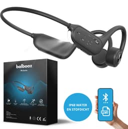 balboaz Bone Conduction Headphone | Draadloze open ear sport koptelefoon | bluetooth en mp3 (32GB opslag) | Oordopjes met licht | IP68 Waterdicht en stofdicht — thumbnail 3