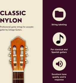 Premium Klassieke akoestische gitaar snaren - Normal Tension - CSP-028 - Gitaarsnaren - Inclusief 3 Celluloid Plectra — thumbnail 3