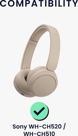 kwmobile hoes geschikt voor Sony WH-CH520 / WH-CH510 / MDR-ZX110 - 22,5 x 17 cm - Beschermhoes voor headset in zwart - Van neopreen — thumbnail 3
