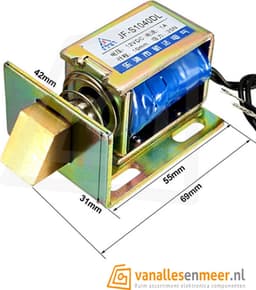 Deur slot Solenoid 24V 1A - JF-S1040DL — thumbnail 2