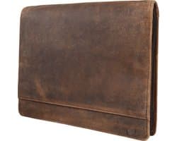 Exclusieve handgemaakte lederen A4-conferentiemap voor de veeleisende gebruiker- stijlvolle Laptop portfolio en schrijfmap van tijdloze elegantie en de hoogste kwaliteit' portfolio van echt leer - met Geschenkdoos