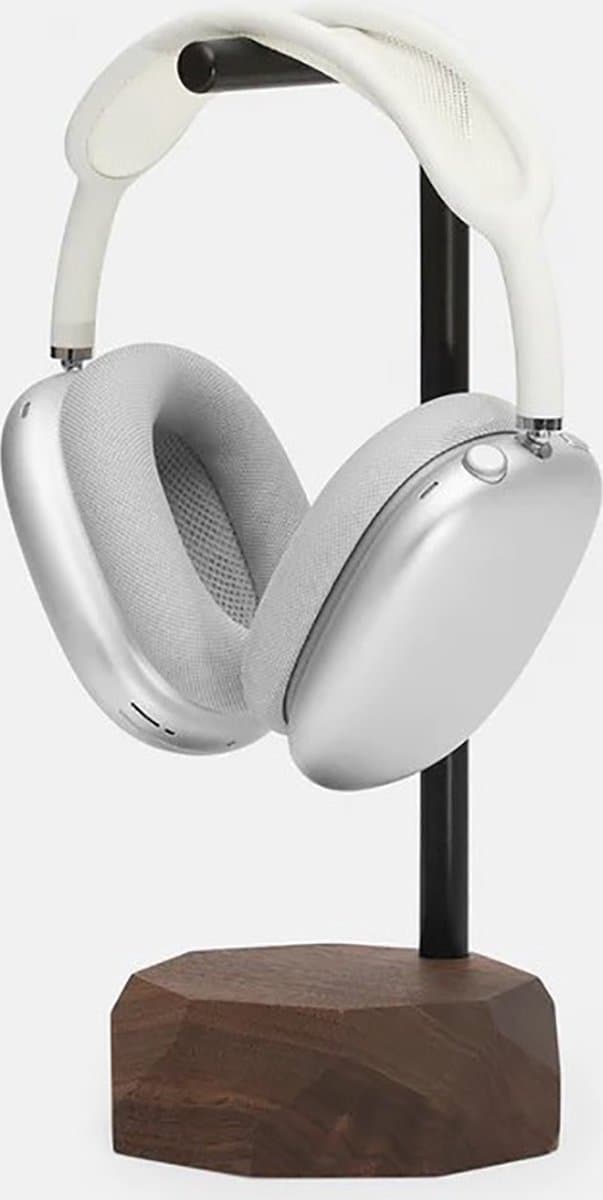 Oakywood Headphones Stand - Massief Walnoot - Echt Hout Koptelefoon Standaard Houder - Stijlvol Clean Desk Design — afbeelding 1