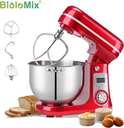 Stellar Keukenmixer - Met 6L RVS Mengkom - Blender - Deeg Kneder - Mixer - Professionele Keukenmachine - Stille motor - Keukenrobot - 1200W - Rood — thumbnail 1