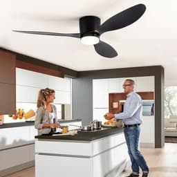 Plafondventilator Slaapkamer - Plafonniere Met Ventilator - Plafondventilator Met Verlichting - Plafondventilator Afstandsbediening — thumbnail 3