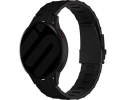 Strap-it Smartwatch bandje - Titanium 'Iron' band geschikt voor Samsung Galaxy Watch 7 (40 & 44mm) / Galaxy Watch 6 (Classic) / Galaxy Watch 5 / Galaxy Watch 5 Pro / Galaxy Watch 4 / Galaxy Watch 4 Classic / Watch FE - zwart