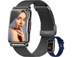 Dames Fitness Sport Smartwatch - Vrouwen Sport Horloge - Inclusief 2 Banden - Android & iOS - Hartsensor - 24 Sportmodus - Whatsapp Gmail Facebook Twitter - Bellen - Waterproof - Bluetooth - Meerdere Wijzerplaten