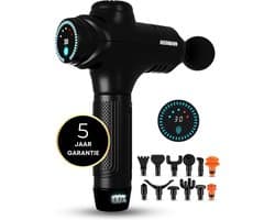 AGERMANN - Massage Gun Pro - 12 opzetstukken - Touchscreen - Professioneel - Sport Massage Apparaat - - 3300 mah - Zwart