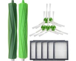 Vervangingsset - Geschikt voor iRobot Roomba I7+ E5 E6 i7, E5, E6, E7 – Borstel Kit – HEPA Filter – 9delige set – Onderhoudsset – Zijborstel - Stofzuiger Vervangingsset