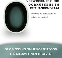 Somstyle Oorkussens Geschikt Voor Sony WH-H900N & MDR-100ABN Koptelefoon - 2 Stuks - Zacht Schuim - Eiwitleer - Lichtgroen — thumbnail 3