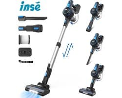 Inse N ST Draadloze Stofzuiger 6-In-1 20kpa Oplaadbare Lichtgewicht Stokstofzuiger Met 2200Mah Batterij, Voor Huishoudelijke Reiniging