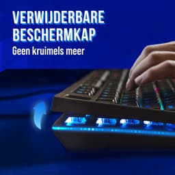 Gaming Keyboard Mechanisch - Afneembare Cover - Letters Vervagen Niet - Toetsenbord - RBG LED Verlichting - Zwart — thumbnail 5