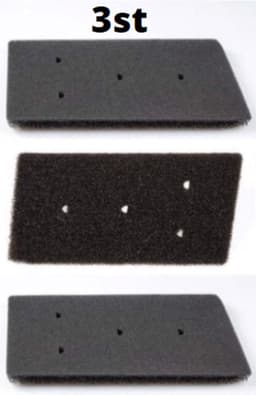 filter schuim - 3 STUKS - schuimfilter droger foam filter wasdroger warmtewisselaar - Alternatief geschikt voor Whirlpool Bauknecht Ignis ( met 4 gaatjes) - 481010345281 — thumbnail 2
