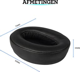Somstyle Oorkussens Geschikt Voor Sony WH-H910N - 2 Stuks - Zacht Schuim - Eiwitleer - Zwart — thumbnail 3