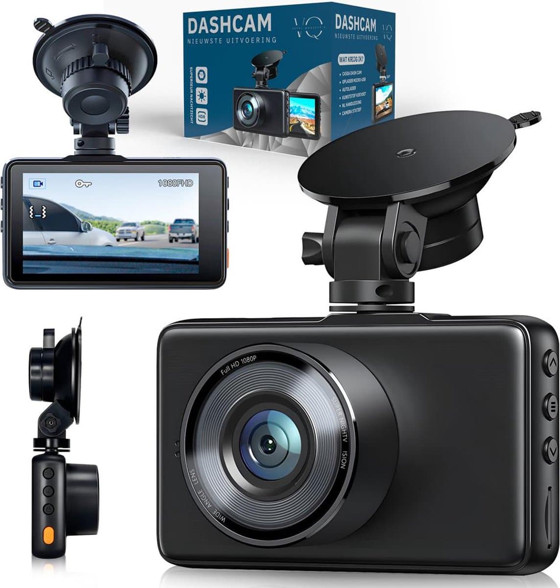 Dashcam Voor Auto Camera Voor 1080p Full HD - Incl. 64GB SD-kaart - Nachtvisie — afbeelding 1