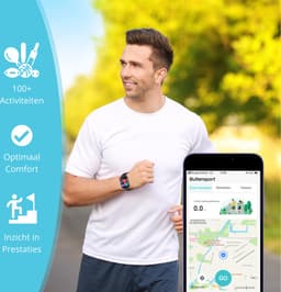Nexvex® Elite Smartwatch voor Dames en Heren - Sporthorloge met Hartslagmeter - Bloeddrukmeter - Stappenteller - Sport Horloge met Belfunctie - Smart Watch Saturatiemeter - Zaklamp - Bluetooth Activity Tracker - Android/iOS - 2.0 Inch - Zwart — thumbnail 2