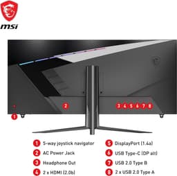 MSI MAG401QR - Ultrawide QHD Gaming Monitor - 155hz - Mystic Light - USB-C 65w - KVM - 40 inch — thumbnail 3