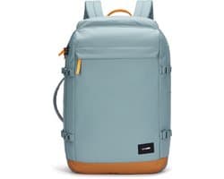 Pacsafe GO Carry-on Backpack - 44 L - Rugzak - RFID-blokkerend - Anti-diefstal - Geschikt als Handbagage - Waterafstotend - Op 2 Manieren te Gebruiken - Turn & Lock Security Hooks - Koffer - Gerecycled Polyester - Fresh Mint