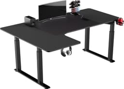 Bureau elektrisch in hoogte verstelbaar hoekbureau - L vormig zit sta bureau gaming — thumbnail 1