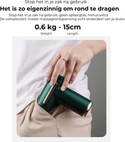 Handmassageapparaat - massage gun - massage apparaat - Mini-massageapparaat - Zakmassageapparaat - Groen - ABS — thumbnail 3