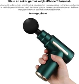 Handmassageapparaat - massage gun - massage apparaat - Mini-massageapparaat - Zakmassageapparaat - Groen - ABS — thumbnail 4