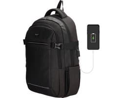 Beagles Originals Business Laptop Rugzak 15,6 inch - USB Aansluiting - Rugzak - 15.5 L- Laptop Rugtas - Business - School - Laptoptas - Spatwaterdicht - Donkergrijs