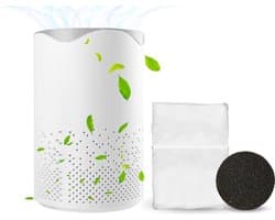 Luchtreiniger - Air Purifier - Mini Luchtreiniger met Ionisator / Actieve Koolstof - Vervangbaar HEPA Filter - UV lamp