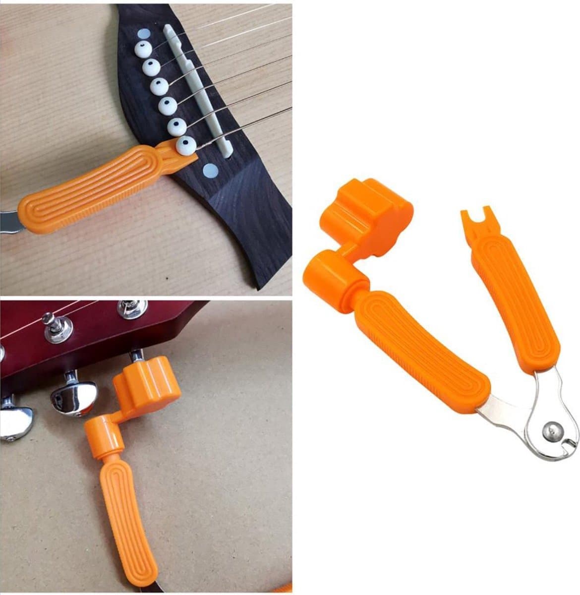 *** 3-in-1 Gitaar Tool Gitaar gereedschap - Gitaarsnaar tang - Gitaartang - Snaren knippen - Gitaar stemmer - Gitaar onderhouden - Muziekinstrument - Guitar String Winder - String Cutter - — afbeelding 1