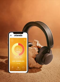 Urbanista Los Angeles Zelfopladende Draadloze Koptelefoon – Active Noise Cancelling – Opladen met Zonenergie – Eindeloze batterij – Grijs — thumbnail 5