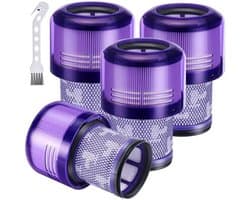 Filters geschikt voor Dyson V11 V15 Torque Drive Animal Complete Extra Detect Submarine - Vervangingsfilter - 4 Pack - 970013-02 - HEPA - H12 - Wasbaar - Herbruikbaar