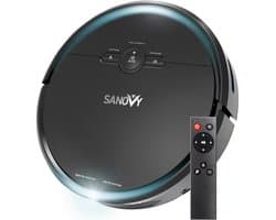 Sanovy 3 in 1 Robotstofzuiger met dweilfunctie - 1800 PA- Automatische laadstation - Dweilrobot – App
