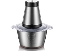 Compact - Professionele Elektrische Vlees/gehaktmolen - 2 Snelheden - RVS - 2L Capaciteit - Grijs